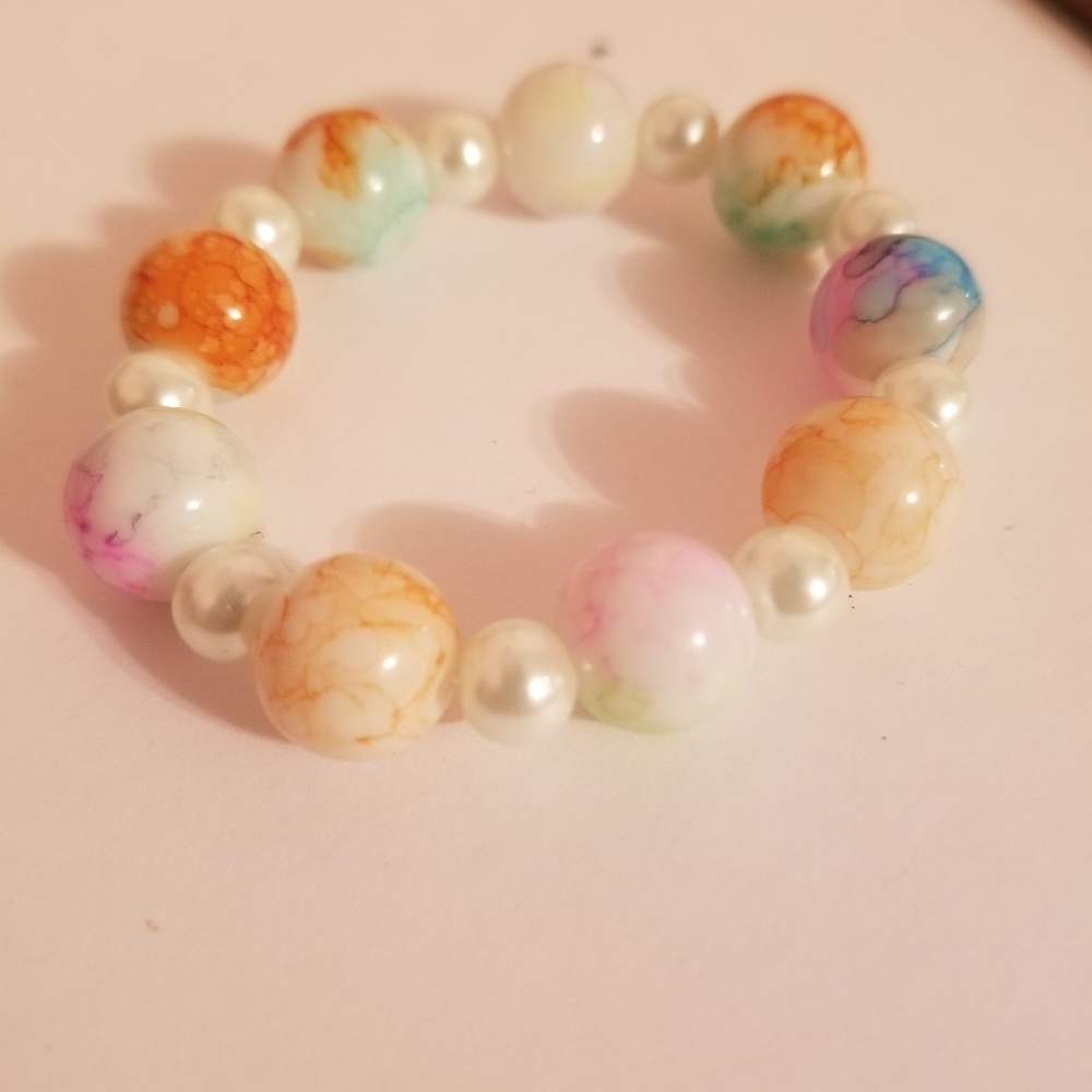 5in handmade stretch bracelet toddler 2-5yr